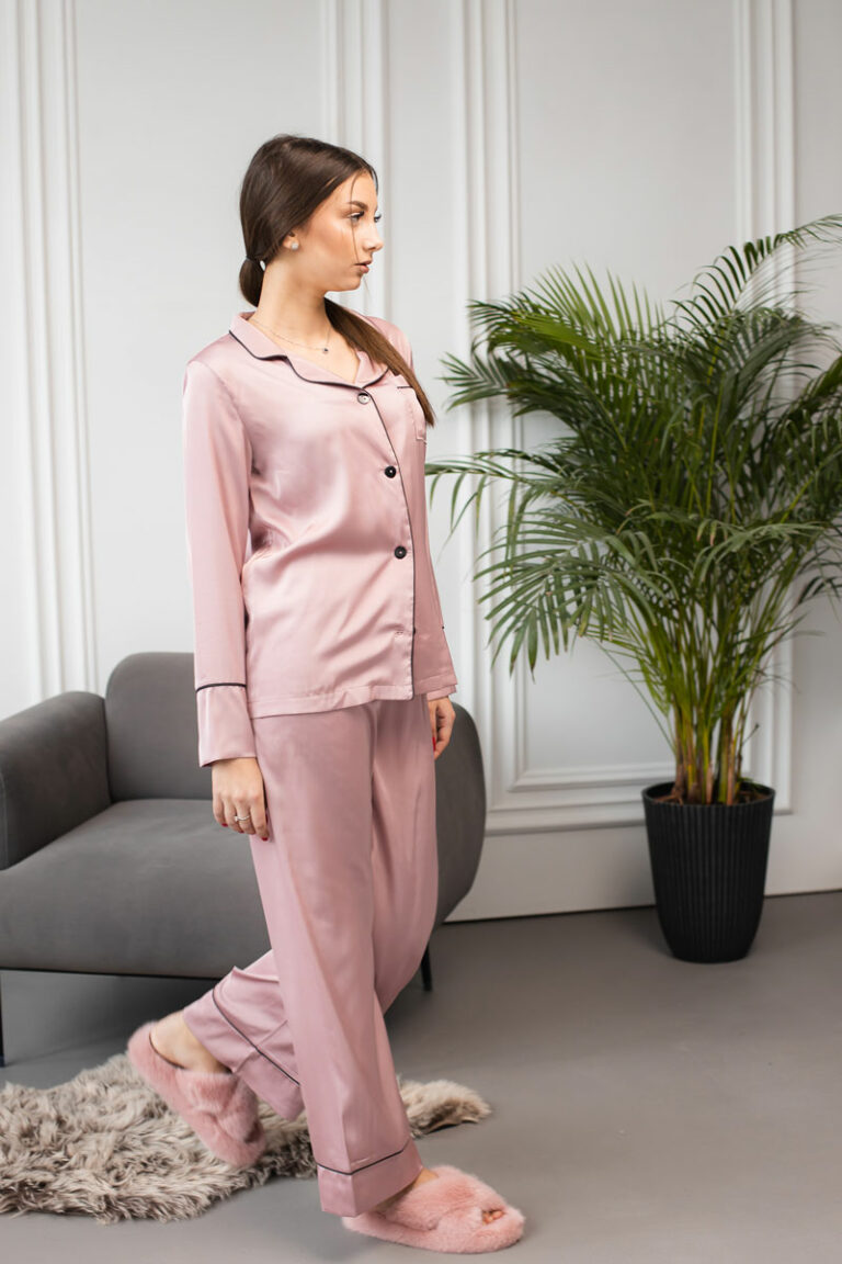 BOBRAND Women's Pajama Set in Powder Pink – Viscose – Top and Pants - image 2