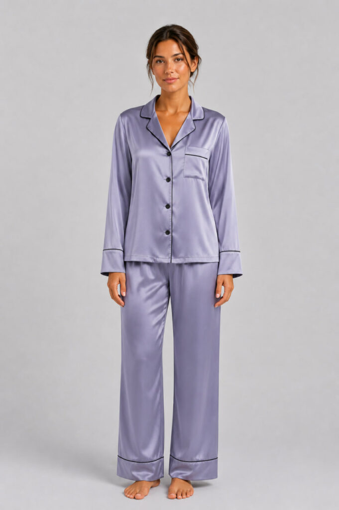 BOBRAND Women's Pajama Set in Charcoal – Viscose – Top and Pants - image 2