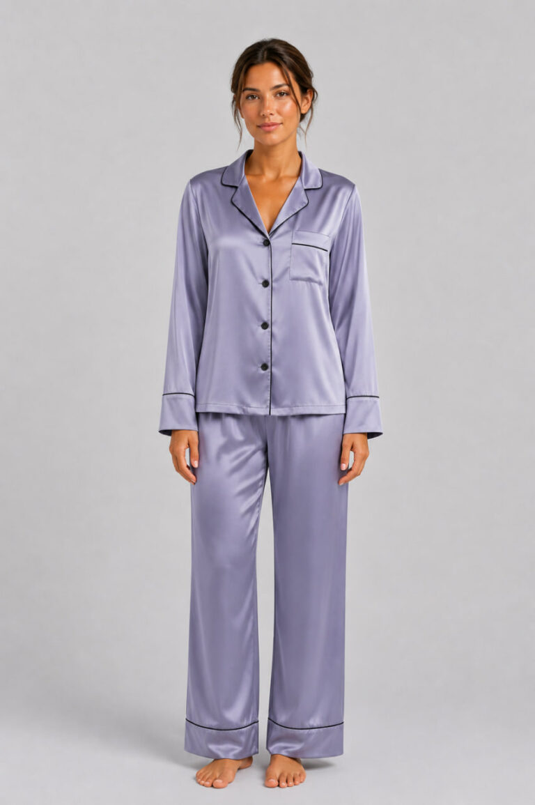 BOBRAND Women's Pajama Set in Charcoal – Viscose – Top and Pants - image 2