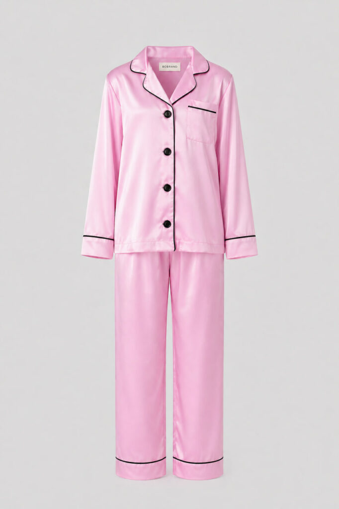 BOBRAND Kids' Pajama Set in Pink – Viscose – Top and Pants