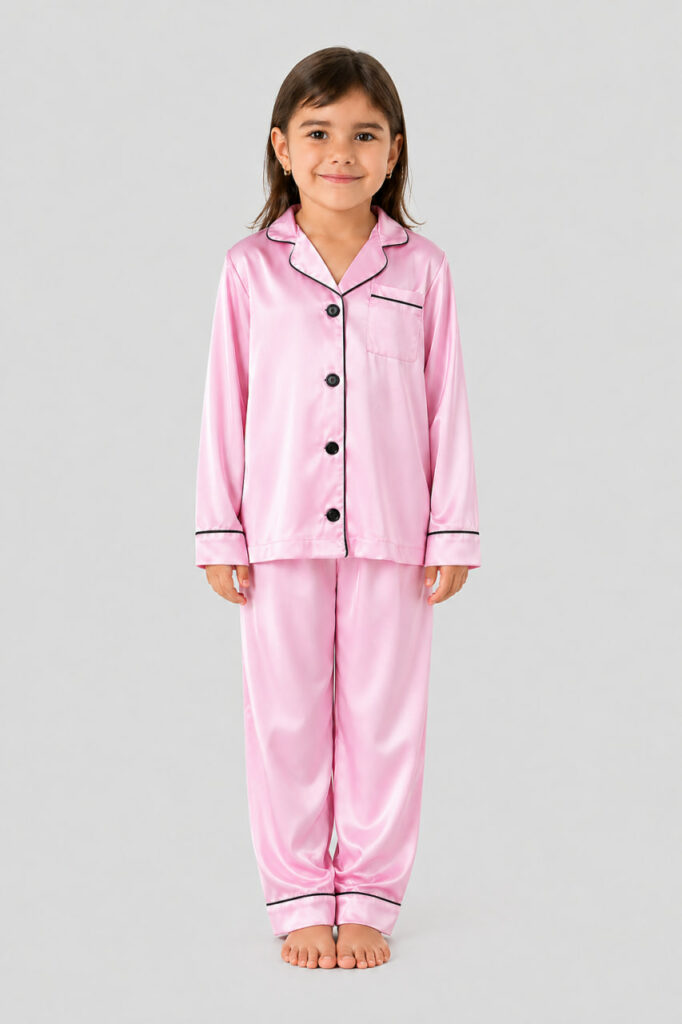 BOBRAND Kids' Pajama Set in Pink – Viscose – Top and Pants - image 2