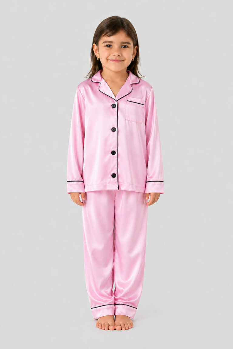 BOBRAND Kids' Pajama Set in Pink – Viscose – Top and Pants - image 2