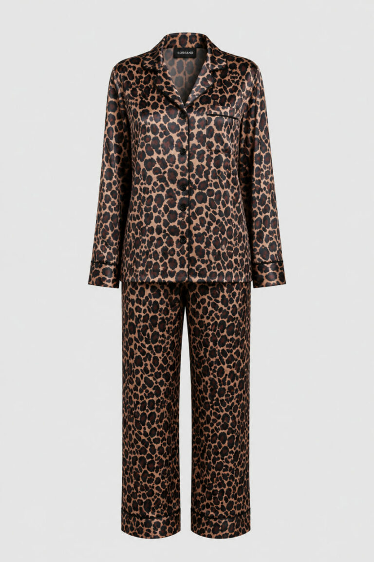 BOBRAND Kids' Pajama Set in Brown – Viscose, Leopard Print – Top and Pants - image 10
