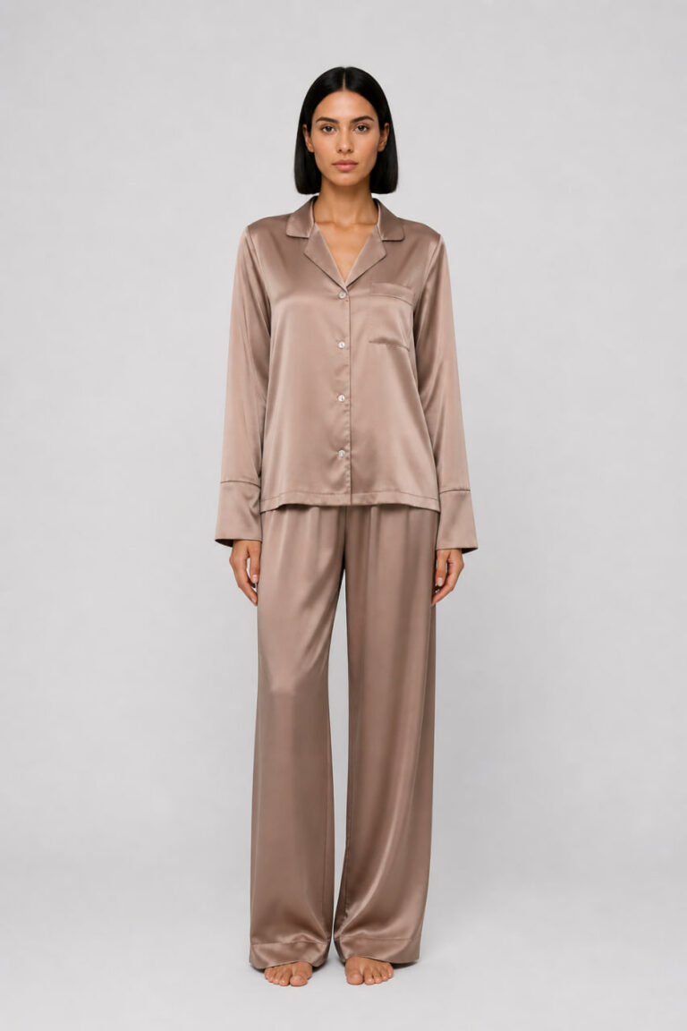 BOBRAND Women's Pajama Set in Beige – Viscose “Salted Caramel” – Top and Pants - image 2