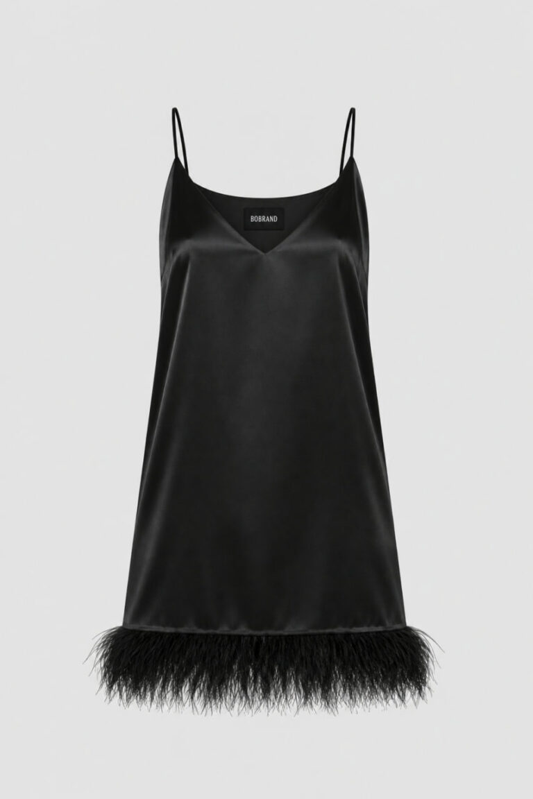 BOBRAND Women's Dress in Black – Viscose “Radiant Woman” – Dress