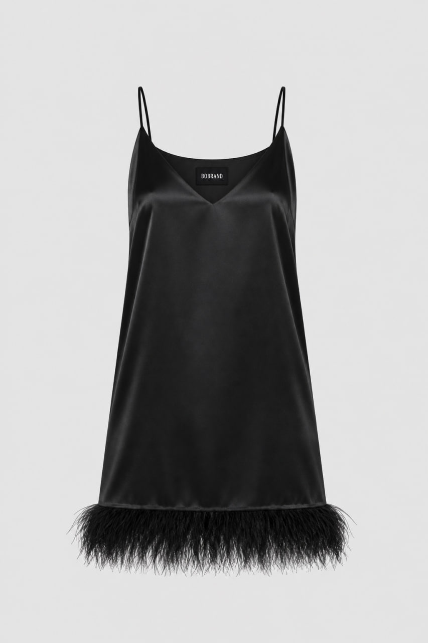 BOBRAND Women's Dress in Black – Viscose “Radiant Woman” – Dress BOBRAND Women's Dress in Black – Viscose “Radiant Woman” – Dress