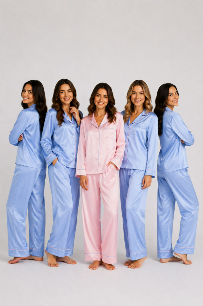 BOBRAND Women's Pajama Party Set in Pink – Viscose “Girls Party” – Top and Pants (3-8 Pajamas) - image 2
