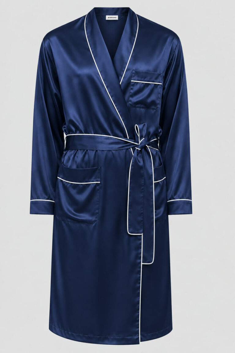 BOBRAND Men's Robe in Blue – Viscose