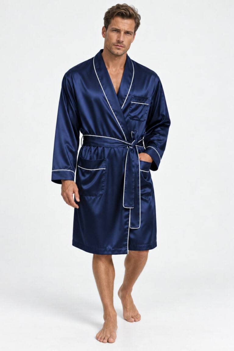 BOBRAND Men's Robe in Blue – Viscose - image 2
